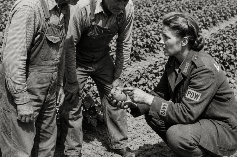 Los agricultores de Iowa ya no tenían opciones, hasta que una prisionera de guerra alemana compartió un secreto sobre las papas que lo cambió todo.