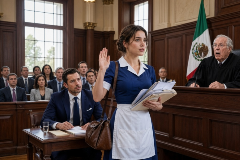 “¡TENGO PRUEBAS!” — LA EMPLEADA DEFIENDE A UN MILLONARIO… EN EL TRIBUNAL, EL JUEZ SE CONGELÓ