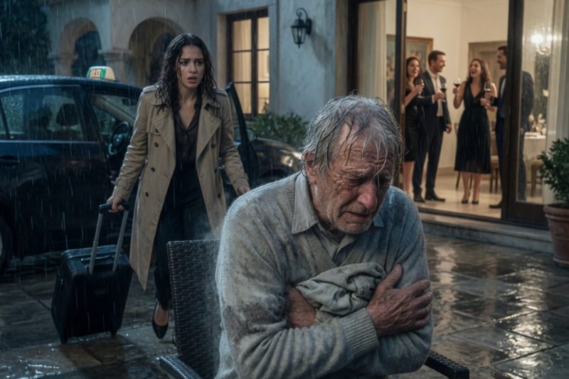 Después de casi 20 horas de viaje, lo primero que vi no fue un abrazo… fue a un abuelo abandonado en el frío mientras la familia reía dentro de la casa, como si su sufrimiento fuera invisible y normal.
