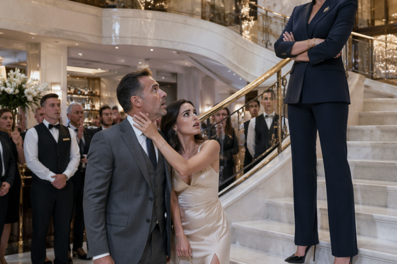 La amante de mi esposo creyó que estaba ganando una vida de lujo, pero él la llevó precisamente al hotel de mi familia. Cuando me vio acercarme con los papeles del divorcio, palideció; ninguno de los dos sabía quién estaba dispuesto a declarar.
