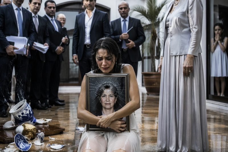 Frente a toda la familia, me llamaron nuera mantenida y me mancharon el vestido blanco con vino durante una fiesta que costó 350 mil pesos; mi esposo solo susurró: “No hagas un drama”, así que guardé silencio, salí del salón y abrí el sobre que cambiaría sus vidas.
