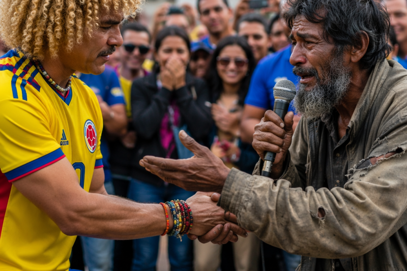 Un ídolo del fútbol escuchó a un hombre de la calle cantar con la voz rota; todos esperaban una burla, pero él se acercó y preguntó: “¿Te puedo acompañar?”