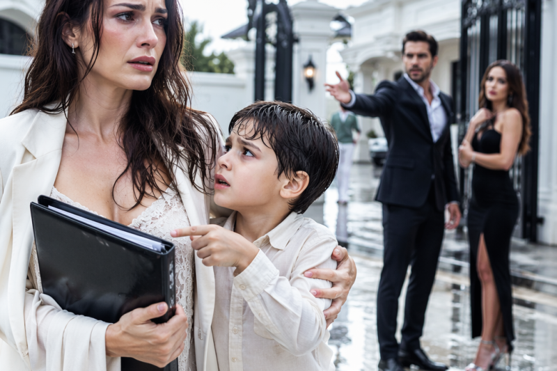 Cuando su esposo intentó comprar el divorcio con 250 millones y dijo “ese niño no es normal”, ella solo tomó la mochila de su hijo y se fue bajo la lluvia; nadie imaginó que dentro de la carpeta había una firma falsa, un diagnóstico manipulado y una traición familiar a punto de explotar.