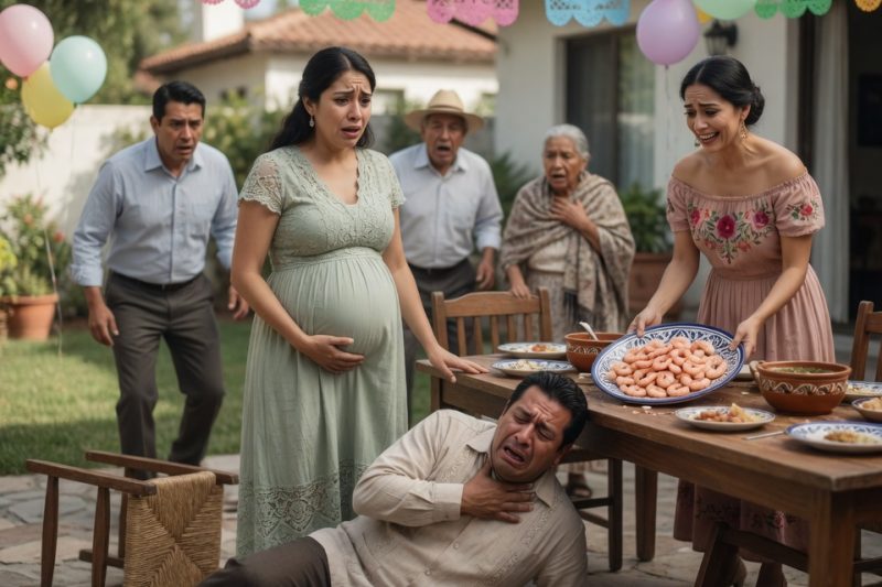 La familia celebraba un nuevo bebé cuando la cuñada más conflictiva se acercó con comida y una sonrisa demasiado dulce; nadie imaginó que ese gesto cambiaría un matrimonio para siempre