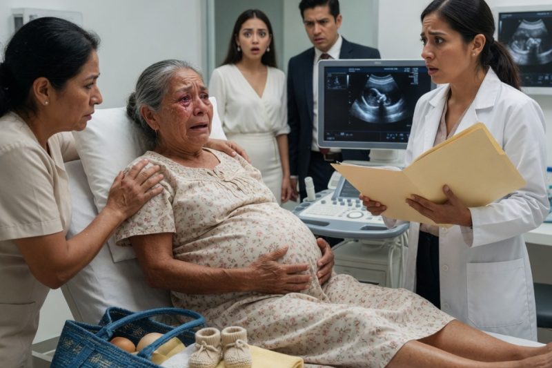 Una anciana llegó al consultorio con pañales y una cobijita, pero el ultrasonido reveló que no había bebé… y que su familia escondía una traición mucho peor.