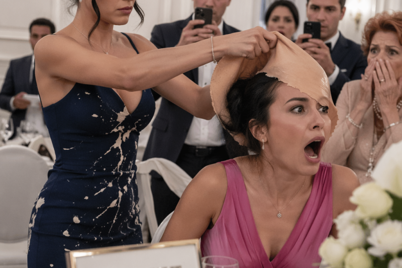 La noche que mi hermana organizó su propia fiesta de apoyo, abrazó a mi mamá y dijo: “Ella nunca soportó verme enferma”; yo me acerqué tranquila, levanté el borde de su falsa calva frente a 30 invitados y entonces descubrí que también había enviado una carta que podía destruir mi futuro.