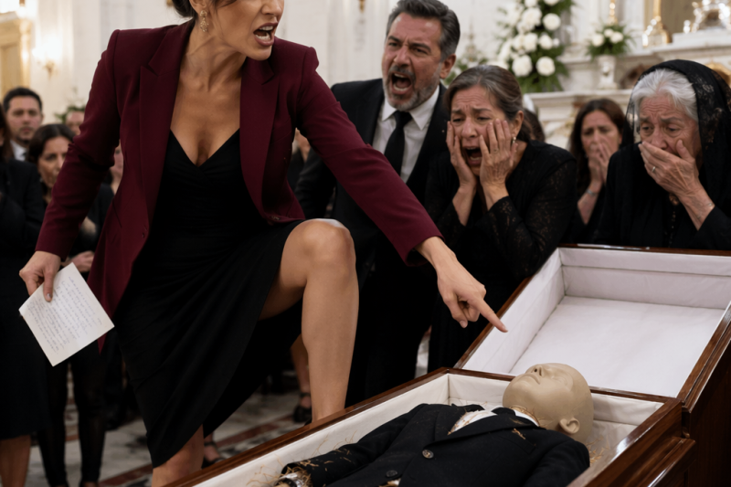 Mi suegra me llamó ambiciosa durante el funeral, dijo: “Ni muerta respetas a esta familia”, pero yo no lloré ni discutí; levanté la tapa del ataúd frente a todos y mostré el detalle que llevaba 6 años escondido tras la muerte de mi esposo.