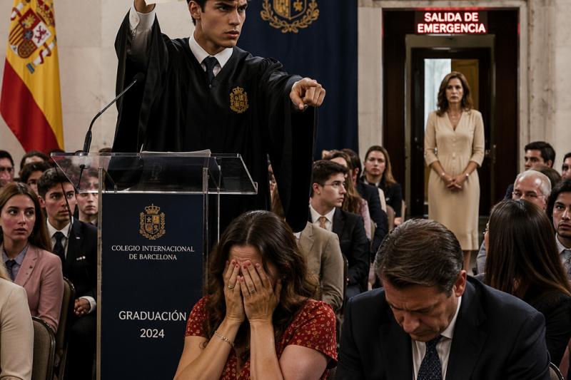 Después de 18 años trabajando doble turno para criar al mejor alumno de la generación, la nueva esposa de mi ex rompió mi tarjeta de asiento y se burló: “Aquí ya no perteneces”; yo no discutí, solo guardé el programa en mi bolso, porque mi hijo tenía un sobre con pruebas que nadie esperaba.