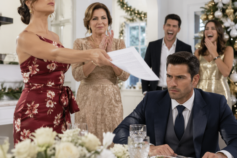 Cuando mi suegra brindó por el divorcio de su hija y me dijo: “Ya no estorbes”, todos rieron sin saber que durante 2 años yo había pagado tratamientos, empleos y deudas familiares; esa noche no grité, solo hice una llamada que dejó listo el primer golpe.