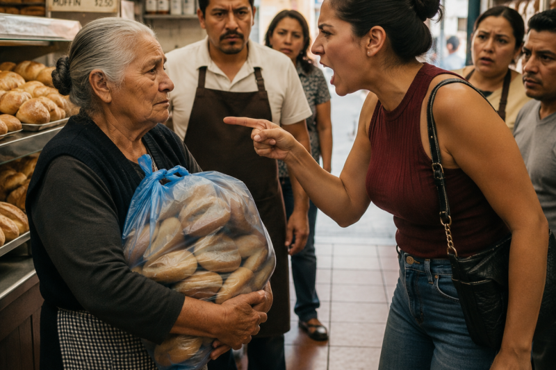 Una mujer mayor repetía “no quiero limosna” mientras compraba 30 bolillos diarios, pero nadie sabía que detrás de esa bolsa azul había una historia devastadora