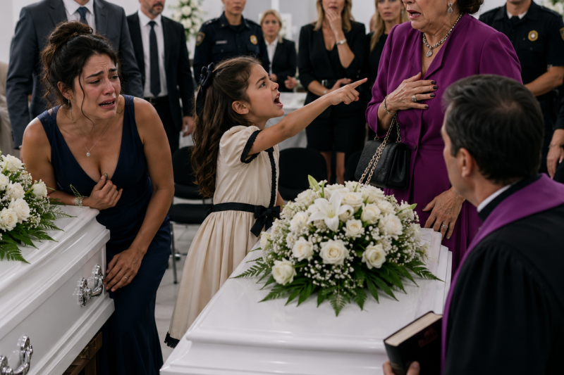 Mientras enterrábamos a mis gemelos, mi esposo permitió que su madre dijera: “Esos niños están mejor en el cielo que con ella”; yo seguí callada, pero mi hija levantó un celular viejo frente al pastor y todos vieron lo que había dentro de los biberones.