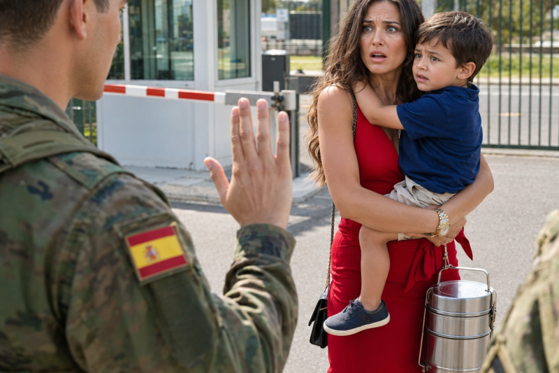 Fui rechazada en la puerta militar con mi hijo de 4 años, y el guardia susurró: “El coronel pidió privacidad”. Yo solo sonreí, tiré el caldo que cociné por horas y llamé a mi familia; esa misma noche aparecieron contratos por 900 millones que nadie esperaba revisar.