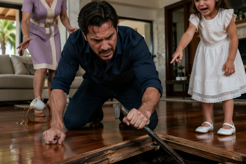 Mi esposa casi se desmayó cuando escuchó a nuestra hija decir: “Mi hermano tiene frío debajo de la casa”, pero mi hermana insistía en que eran cuentos de niña; yo guardé silencio, aparté la alfombra carísima y al ver una uña pequeña entre las tablas entendí que el piso nuevo no era una remodelación, sino una confesión.