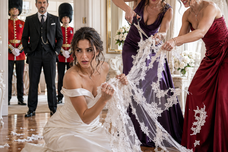 La humillaron minutos antes del altar, rompieron el velo que ella restauró durante 8 meses y se burlaron: “Era basura vieja”; ella guardó silencio, pero al llegar la pregunta del sacerdote, una autoridad apareció para revelar algo que nadie esperaba.