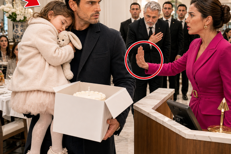 Frente a 30 clientes, la gerente quiso echarme con mi hija de 5 años porque mi abrigo se veía viejo; “No arruine el ambiente”, me dijo, y yo permanecí callado hasta que mi abogado entró con los registros de propinas robadas y una verdad que hundiría todo el restaurante.