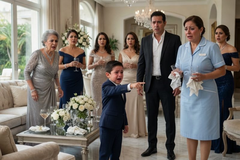 El viudo organizó una cena para encontrarle madre a su hijo, sin imaginar que el niño iba a humillar a la élite señalando a la mujer que todos despreciaban.
