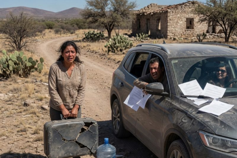 La amante se burló desde el asiento del copiloto: “Tu abuelita vivió aquí sola”, sin imaginar que esa risa sería el principio de su propia caída.