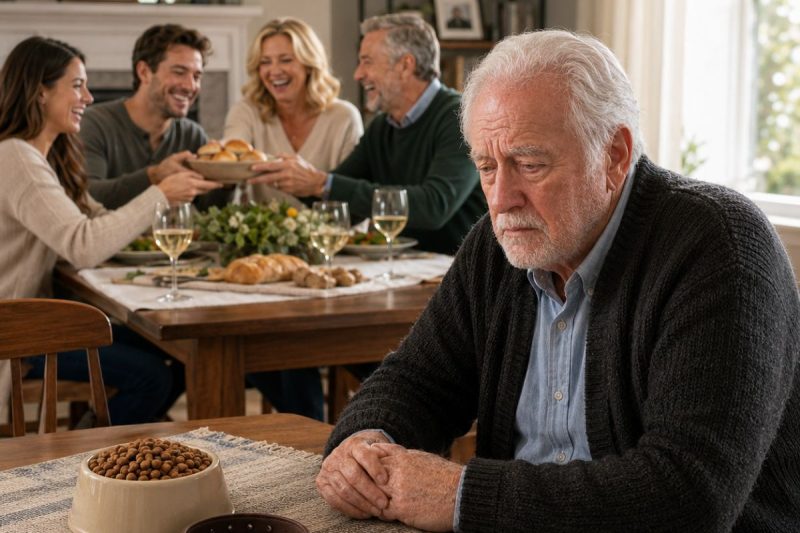 Mi hijo me puso un plato de croquetas de perro frente a todos en mi cumpleaños número 70… pero cuando cancelé sus tarjetas, descubrí el secreto que él y su esposa llevaban meses enterrando.