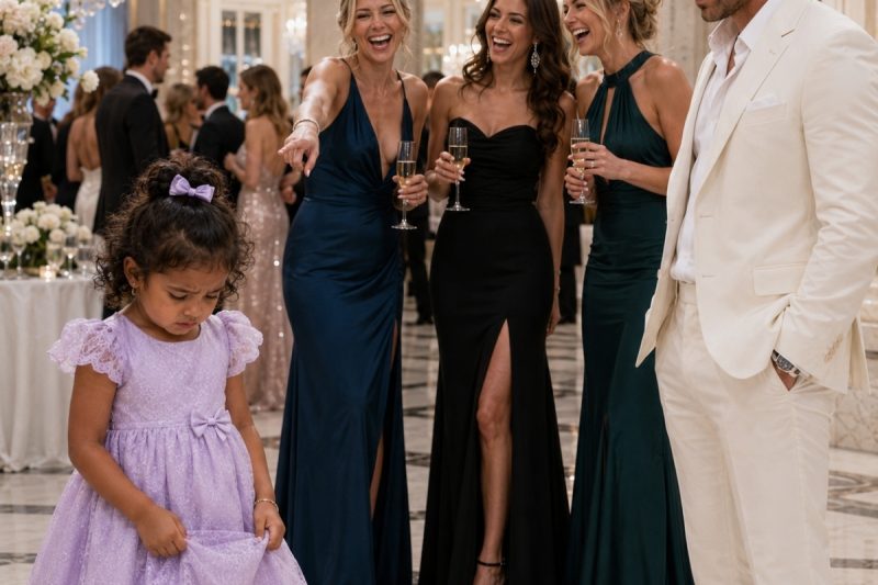 La prometida se burló del vestido de $4.99 de una niña de 3 años y dijo “parece hija de empleada”, pero no sabía que el millonario estaba escuchando cada palabra y esa noche su boda empezó a derrumbarse