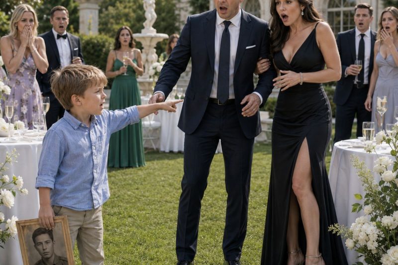 Mi esposo llevó a otra mujer al cumpleaños de nuestro hijo y anunció que ella era su verdadera madre. Todos me miraron como si yo fuera la villana… hasta que mi hijo de 5 años la señaló y reveló el secreto que su padre quería esconder.