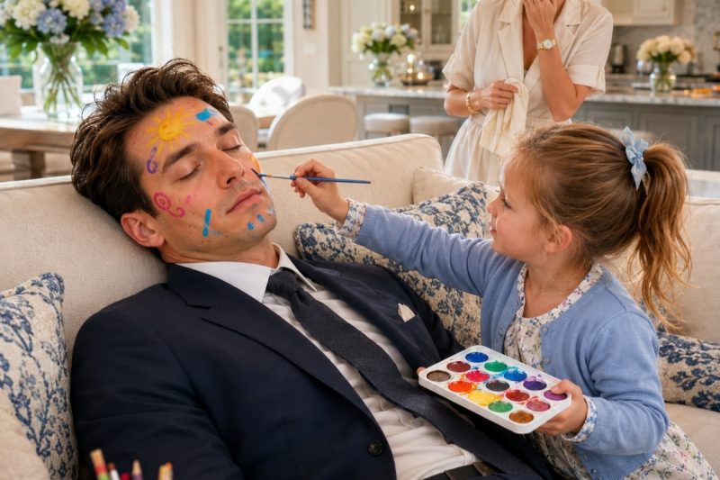 Un multimillonario despertó con mariposas pintadas en la cara por la hija de su empleada, y cuando la niña dijo “te veías triste”, todos esperaban un despido… hasta que una acusación escondida reveló quién realmente estaba destruyendo esa casa por dentro