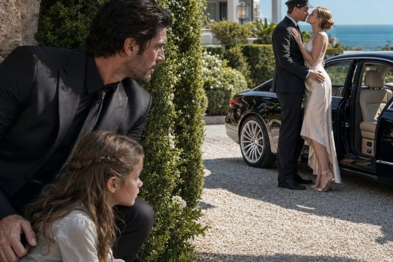 Una niña de 7 años le ordenó al jefe más temido esconderse entre cipreses; minutos después, él vio a su esposa besar al falso chofer que llevaba una bomba bajo su asiento: “Si sube, no vuelve”