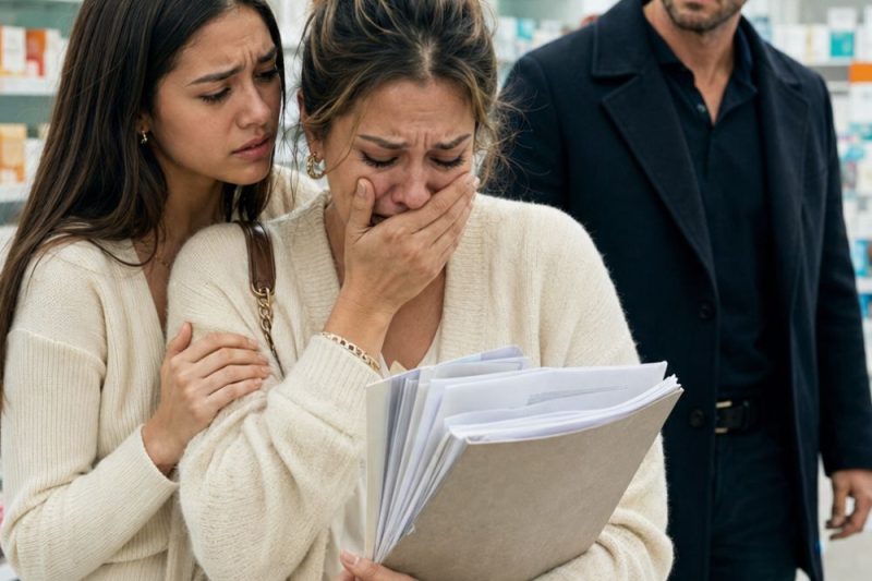 El millonario vio a su ex llorando en la farmacia… y la niña enferma dijo algo que lo destruyó