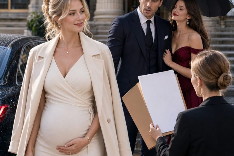 Él pidió el divorcio mientras ella estaba de 8 meses y dejó que su amante la humillara frente a todos; pero no sabía que el juez tenía pruebas de infertilidad, dinero escondido y una traición que convertiría su boda soñada en pesadilla