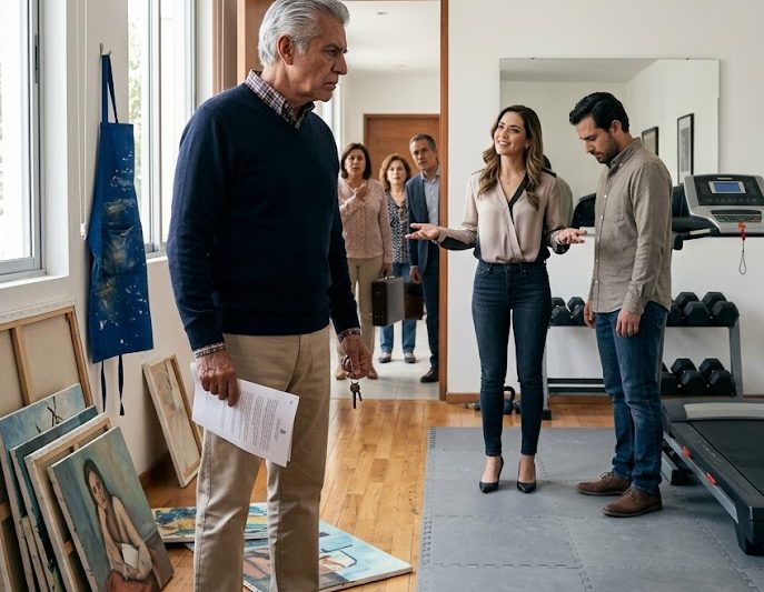 Llegué a casa y encontré destruido el estudio de mi esposa. Mi nuera sonrió y dijo: “Nosotros también vivimos aquí. Esta es nuestra casa ahora.” La miré a los ojos y dije: “No. Ustedes se quedan aquí. Yo vivo aquí.” Había llegado la hora de mostrarles a nombre de quién estaba la escritura. duyhien