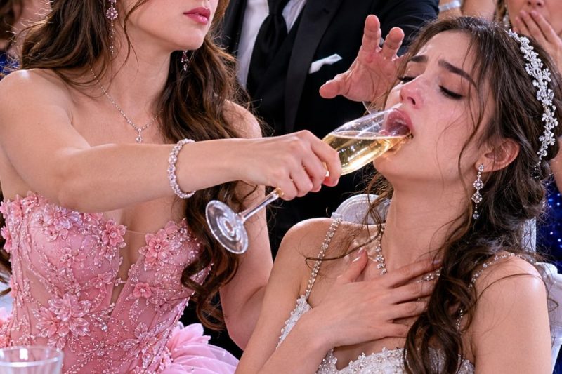 Mi padre puso algo en mi copa durante mi graduación… pero no imaginó que todos lo estaban mirando