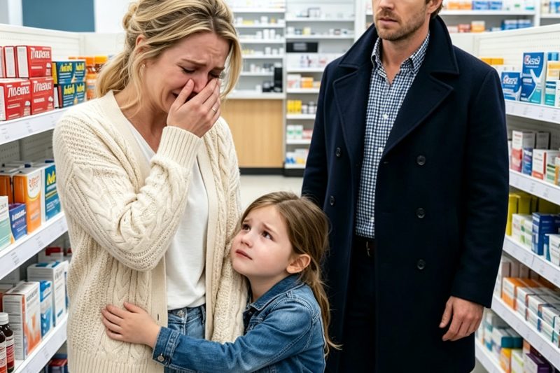 El multimillonario vio a su exesposa llorando dentro de un CVS; entonces una niña murmuró: “Mami, no llores, puedo dejar de estar enferma”.