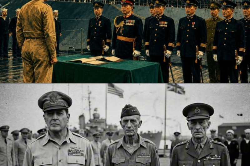 Lo que hizo MacArthur cuando los oficiales japoneses se negaron a inclinarse durante la rendición