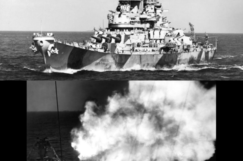 Los almirantes japoneses nunca supieron que los cañones de 16 pulgadas del Iowa podían alcanzar blancos a 23 millas… hasta que 4 barcos desaparecieron