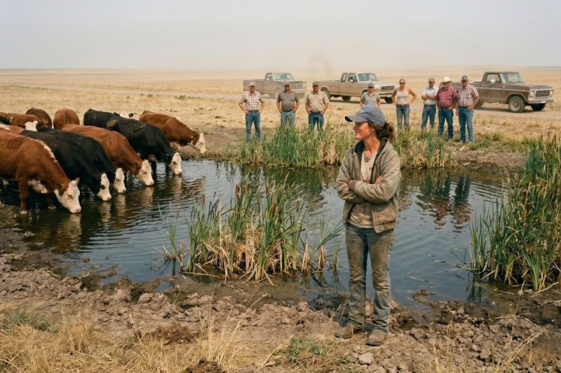 Se burlaron de ella por negarse a drenar la ciénega… hasta que llegó la peor sequía y solo su ganado tuvo agua para beber.
