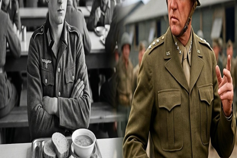 “Los prisioneros alemanes se negaron a comer comida estadounidense — Patton los dejó sin comer durante 3 días”