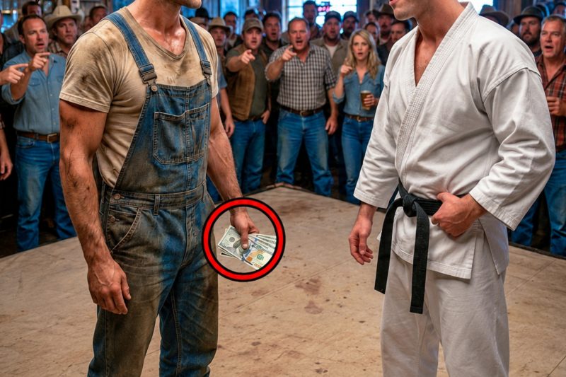 “Dinero fácil.” Un cinturón negro arrogante apostó contra un granjero tranquilo, sin saber que era un oficial de los Navy SEAL.