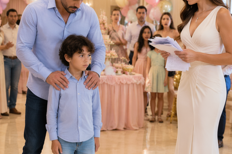 Pagó la fiesta de su hijo, pero la familia borró su nombre
