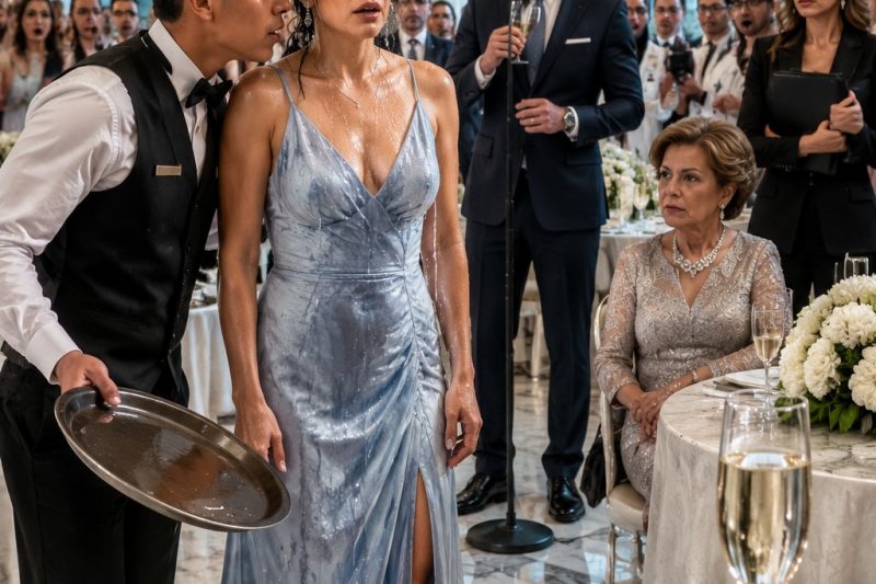 En plena gala, un mesero me arruinó el vestido y susurró “no bebas esa copa”; minutos después descubrí que mi esposo y su familia querían quitarme mis acciones y llamarme loca durante su gran triunfo empresarial duyhien
