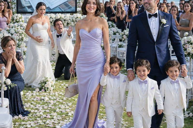 Mi exesposo me invitó a su boda para humillarme: “Ella sí está embarazada, no como tú”, pero cuando llegué con mi esposo y mis trillizos, su familia empezó a sospechar que la mentira más cruel todavía no había salido a la luz