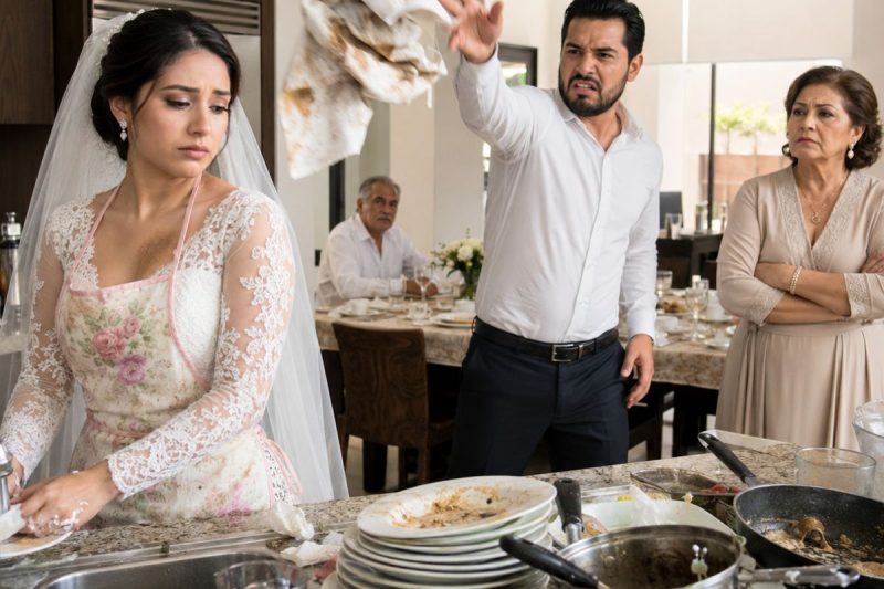 El primer día de casada, mi esposo me aventó un trapo grasiento frente a su madre y dijo: “Aquí no queremos princesitas”, pero cuando salí con mi maleta, ellos descubrieron que yo no me había ido con las manos vacías.