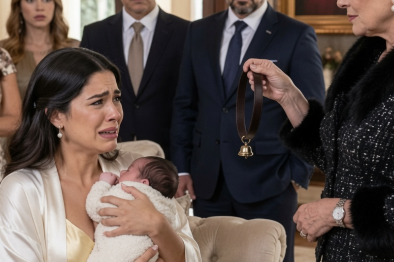 En la bienvenida de mi bebé, mi suegra sacó un collar de gato frente a todos y se burló: “si mi hijo la recogió de la calle, que aprenda a obedecer”, pero no imaginó que yo estaba grabando cada risa