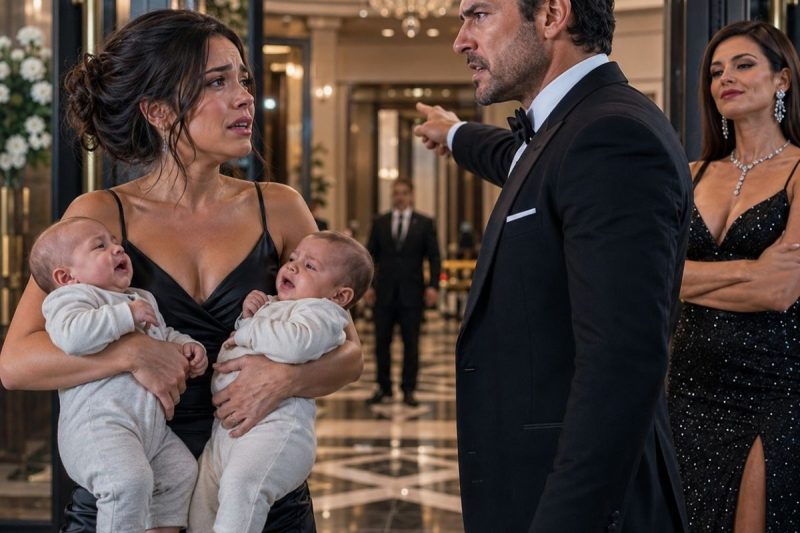 En su gala de ascenso, mi esposo me llamó “hinchada” frente a todos y me echó con nuestros 2 bebés. Horas después, sus tarjetas dejaron de funcionar.