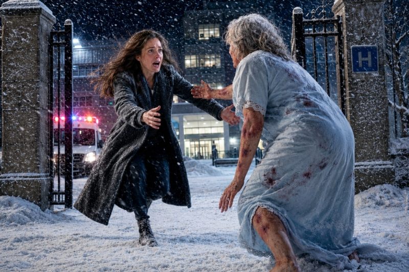 A las 3 a.m., recibí una llamada de mi madre; su voz temblaba: “Ayúdame…”. Conduje 300 millas a través de una tormenta de nieve y la encontré de pie afuera de las puertas del hospital, en la oscuridad helada: descalza, cubierta de moretones, abandonada por su padrastro y por su propio hijo. Así que me aseguré de que ellos sufrieran 10 veces ese dolor.