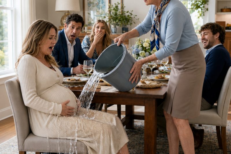 Nunca les dije a mi exesposo ni a su familia millonaria que yo era, en secreto, la dueña de la empresa de miles de millones de dólares donde todos trabajaban… hasta que su madre me arrojó agua helada sucia encima mientras yo estaba embarazada. Cinco minutos después, todos los teléfonos en la mesa de la cena empezaron a sonar.