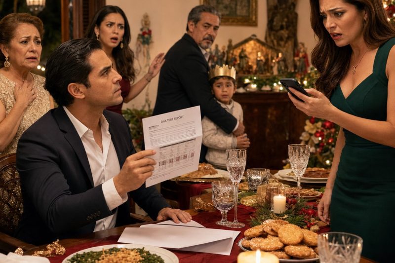 EN PLENA CENA DE NOCHEBUENA, SU ESPOSA LE ENTREGÓ UNA PRUEBA DE ADN PARA HUMILLARLO FRENTE A SU HIJO, PERO EL CORREO QUE ÉL LE PIDIÓ ABRIR DESTRUYÓ TODO SU PLAN Y DEJÓ A LA FAMILIA TEMBLANDO EN SILENCIO duyhien
