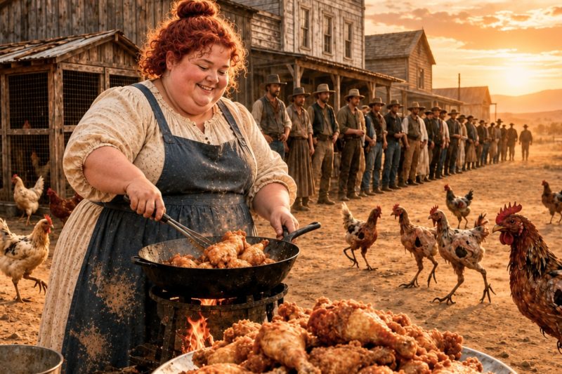 La mujer de talla grande gastó su último dólar en gallinas que nadie quería — Entonces su cena frita atrajo a una multitud