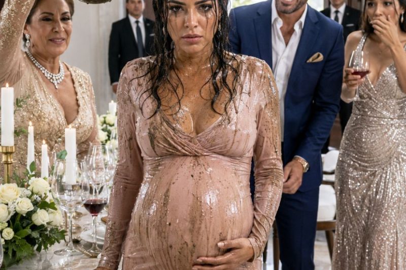 Me invitaron a cenar embarazada para “arreglar las cosas”, pero terminaron mojándome con agua sucia sin saber quién podía apagarles todo su lujo