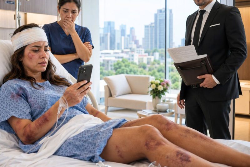 Estuve 20 días en el hospital sin una visita de mi esposo, pero cuando cancelé el depósito mensual su familia apareció furiosa: “No destruyas esta casa por tu berrinche”, y entonces encontré las copias de mis escrituras escondidas en un folder azul.