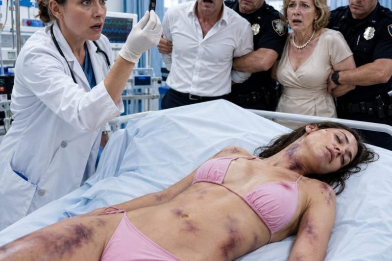 Mi esposo me dejó, cubierta de moretones e inconsciente, afuera de la sala de emergencias, y luego le dijo a la policía que yo lo había atacado primero. Su madre estaba de pie a su lado, sonriendo y llamando a los moretones alrededor de mi cuello “prueba de que estoy mentalmente enferma”. Creyeron que yo tenía demasiado miedo para hablar. Pero cuando el médico sacó un pequeño dispositivo de grabación escondido bajo la cinta, todas las mentiras que habían preparado comenzaron a desmoronarse.