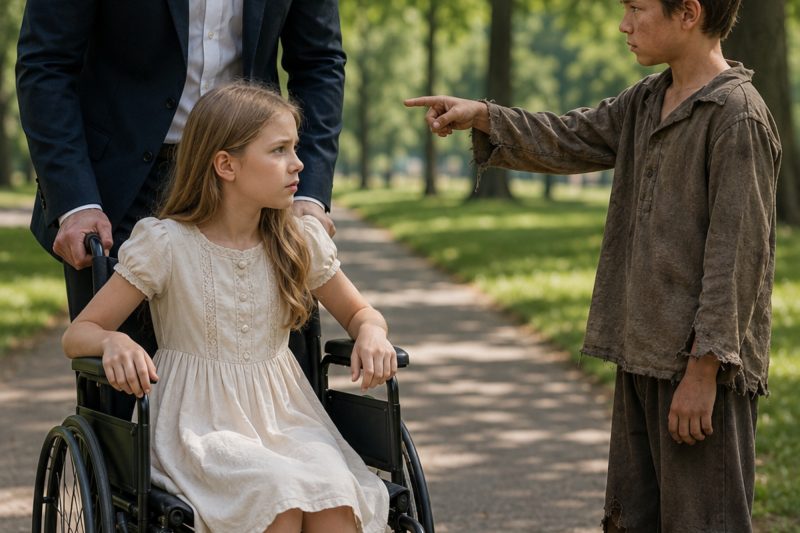 «Tu hija PODÍA CAMINAR, pero tu prometida SE LO IMPIDE» — confesó el niño pobre al millonario…